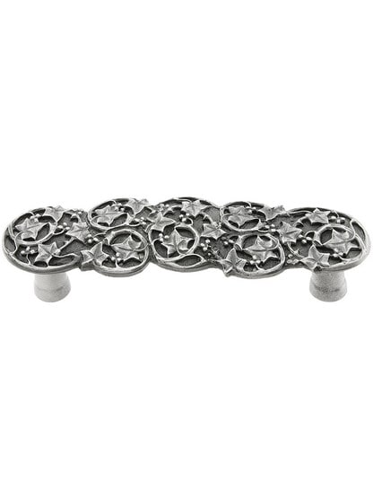 Ivy Leaf Drawer Pull - 3 inch Center to Center in Antique Pewter.
